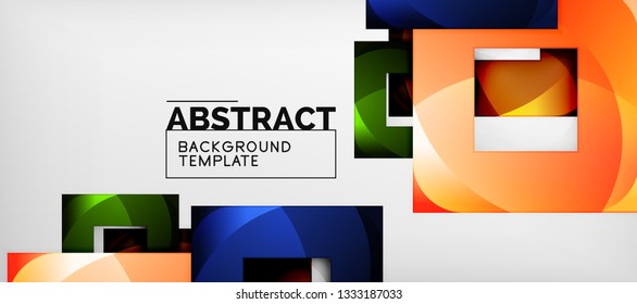 Abstract squares geometric background can be used in cover design, book design, website background. Vector illustration