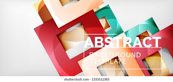 Abstrakte Quadrate geometrischer Hintergrund kann in Cover-Design, Buchdesign, Website-Hintergrund verwendet werden. Vektorgrafik