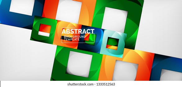 Abstrakte Quadrate geometrischer Hintergrund kann in Cover-Design, Buchdesign, Website-Hintergrund verwendet werden. Vektorgrafik