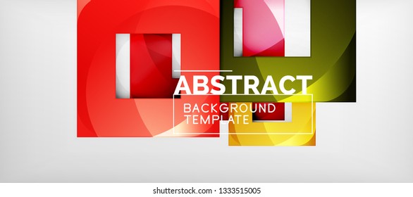 Abstract squares geometric background can be used in cover design, book design, website background. Vector illustration