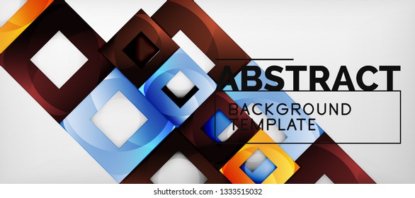 Abstrakte Quadrate geometrischer Hintergrund kann in Cover-Design, Buchdesign, Website-Hintergrund verwendet werden. Vektorgrafik