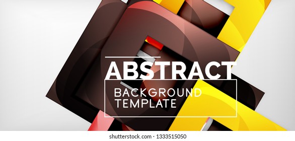 Abstract squares geometric background can be used in cover design, book design, website background. Vector illustration