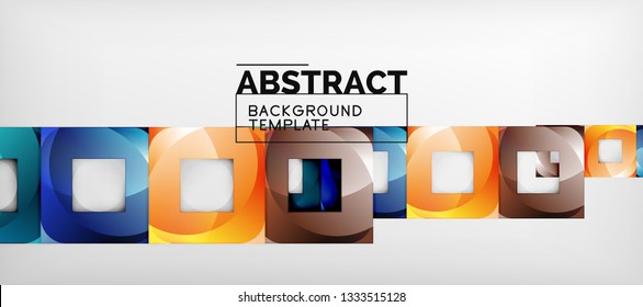 Abstrakte Quadrate geometrischer Hintergrund kann in Cover-Design, Buchdesign, Website-Hintergrund verwendet werden. Vektorgrafik
