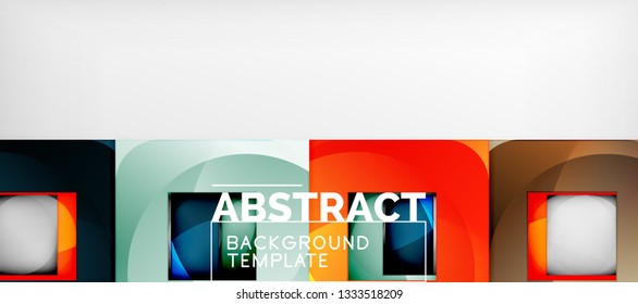 El fondo geométrico de cuadrados abstractos se puede usar en diseño de portada, diseño de libros, fondo de sitio web. Ilustración del vector