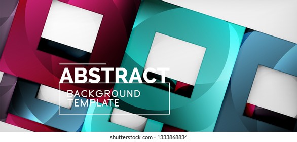 Abstrakte Quadrate geometrischer Hintergrund kann in Cover-Design, Buchdesign, Website-Hintergrund verwendet werden. Vektorgrafik