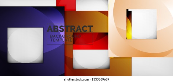 Abstract squares geometric background can be used in cover design, book design, website background. Vector illustration