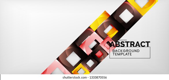 Abstract squares geometric background can be used in cover design, book design, website background. Vector illustration