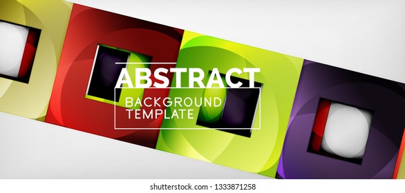 Abstrakte Quadrate geometrischer Hintergrund kann in Cover-Design, Buchdesign, Website-Hintergrund verwendet werden. Vektorgrafik