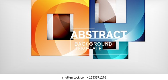 Abstrakte Quadrate geometrischer Hintergrund kann in Cover-Design, Buchdesign, Website-Hintergrund verwendet werden. Vektorgrafik