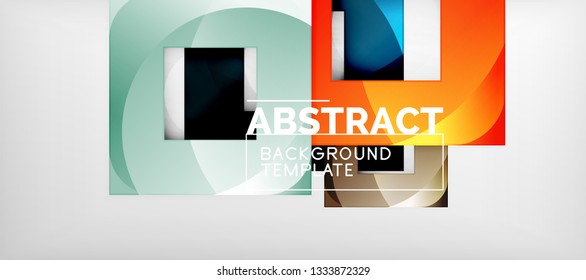 Abstract squares geometric background can be used in cover design, book design, website background. Vector illustration