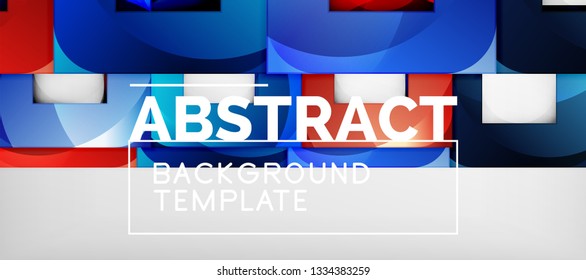 Abstract squares geometric background can be used in cover design, book design, website background. Vector illustration