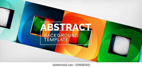 Abstract squares geometric background can be used in cover design, book design, website background. Vector illustration