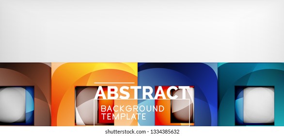 Abstract squares geometric background can be used in cover design, book design, website background. Vector illustration