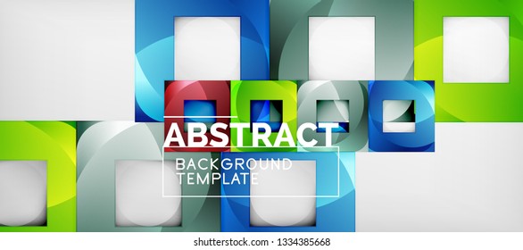Abstract squares geometric background can be used in cover design, book design, website background. Vector illustration