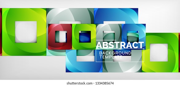 Abstract squares geometric background can be used in cover design, book design, website background. Vector illustration
