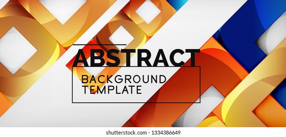 Abstract squares geometric background can be used in cover design, book design, website background. Vector illustration