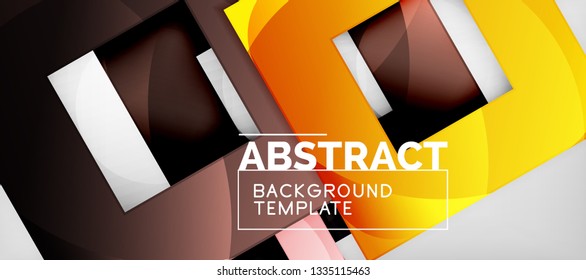 Abstract squares geometric background can be used in cover design, book design, website background. Vector illustration