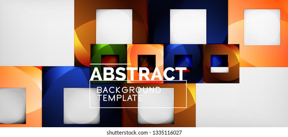 Abstrakte Quadrate geometrischer Hintergrund kann in Cover-Design, Buchdesign, Website-Hintergrund verwendet werden. Vektorgrafik