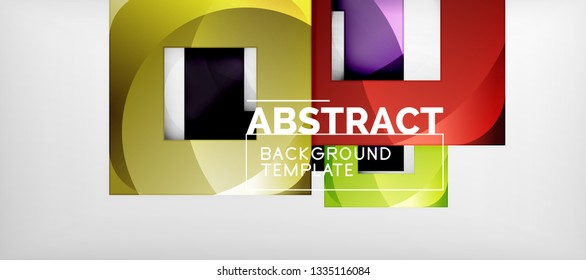 Abstract squares geometric background can be used in cover design, book design, website background. Vector illustration