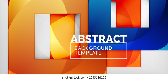 Abstract squares geometric background can be used in cover design, book design, website background. Vector illustration
