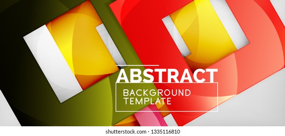 Abstract squares geometric background can be used in cover design, book design, website background. Vector illustration