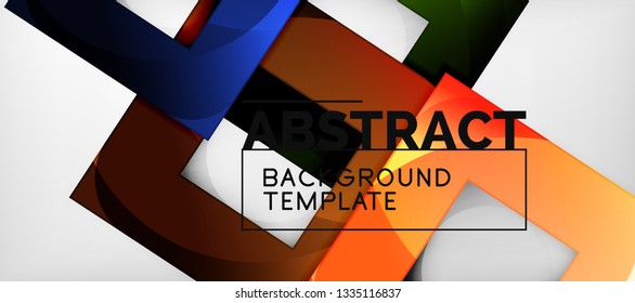 Abstrakte Quadrate geometrischer Hintergrund kann in Cover-Design, Buchdesign, Website-Hintergrund verwendet werden. Vektorgrafik
