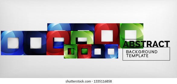 Abstract squares geometric background can be used in cover design, book design, website background. Vector illustration