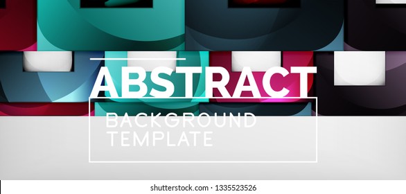 Abstrakte Quadrate geometrischer Hintergrund kann in Cover-Design, Buchdesign, Website-Hintergrund verwendet werden. Vektorgrafik