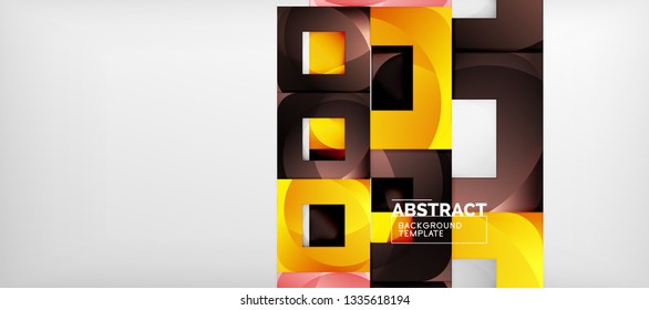 Abstrakte Quadrate geometrischer Hintergrund kann in Cover-Design, Buchdesign, Website-Hintergrund verwendet werden. Vektorgrafik