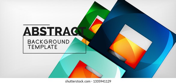 Abstrakte Quadrate geometrischer Hintergrund kann in Cover-Design, Buchdesign, Website-Hintergrund verwendet werden. Vektorgrafik