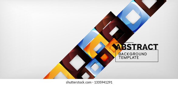 Abstrakte Quadrate geometrischer Hintergrund kann in Cover-Design, Buchdesign, Website-Hintergrund verwendet werden. Vektorgrafik