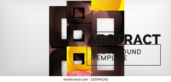 Abstract squares geometric background can be used in cover design, book design, website background. Vector illustration