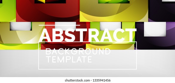 Abstract squares geometric background can be used in cover design, book design, website background. Vector illustration
