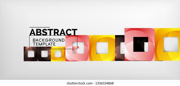 Abstrakte Quadrate geometrischer Hintergrund kann in Cover-Design, Buchdesign, Website-Hintergrund verwendet werden. Vektorgrafik