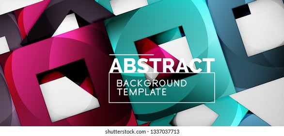 Abstrakte Quadrate geometrischer Hintergrund kann in Cover-Design, Buchdesign, Website-Hintergrund verwendet werden. Vektorgrafik