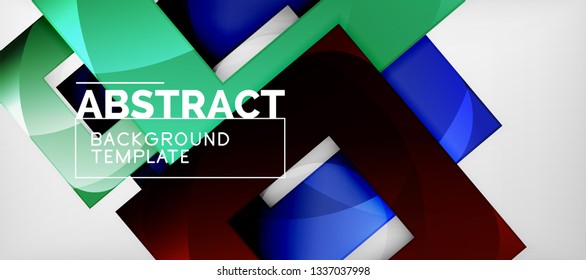 Abstrakte Quadrate geometrischer Hintergrund kann in Cover-Design, Buchdesign, Website-Hintergrund verwendet werden. Vektorgrafik