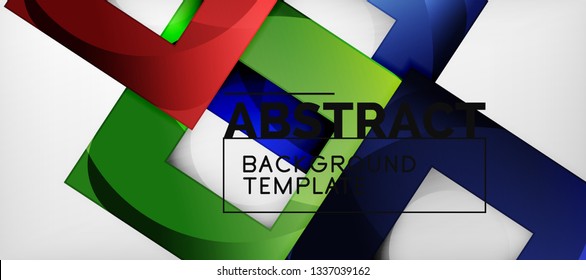 Abstract squares geometric background can be used in cover design, book design, website background. Vector illustration