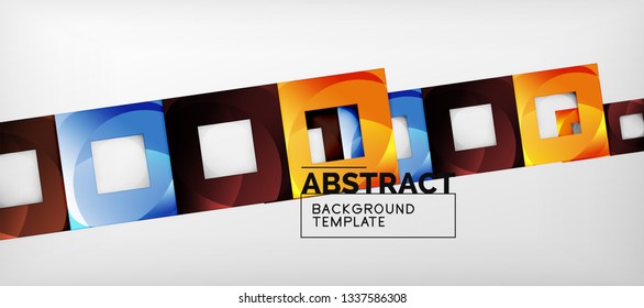 Abstrakte Quadrate geometrischer Hintergrund kann in Cover-Design, Buchdesign, Website-Hintergrund verwendet werden. Vektorgrafik