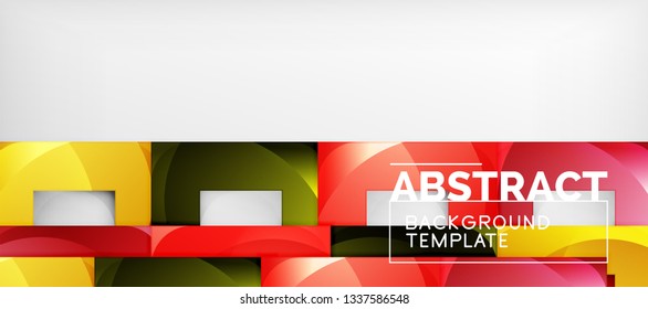 Abstract squares geometric background can be used in cover design, book design, website background. Vector illustration