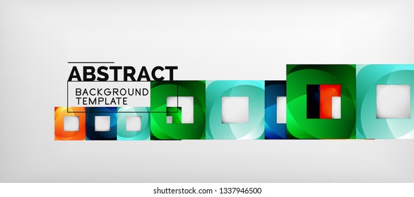 Abstrakte Quadrate geometrischer Hintergrund kann in Cover-Design, Buchdesign, Website-Hintergrund verwendet werden. Vektorgrafik
