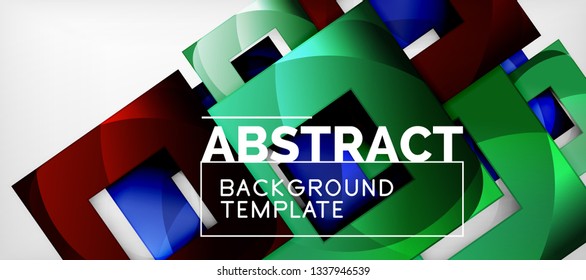 Abstrakte Quadrate geometrischer Hintergrund kann in Cover-Design, Buchdesign, Website-Hintergrund verwendet werden. Vektorgrafik