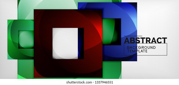 Abstract squares geometric background can be used in cover design, book design, website background. Vector illustration