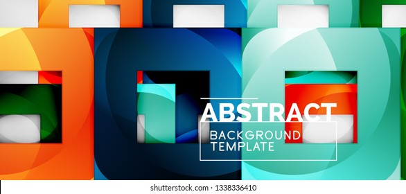 Abstrakte Quadrate geometrischer Hintergrund kann in Cover-Design, Buchdesign, Website-Hintergrund verwendet werden. Vektorgrafik
