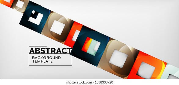 Abstract squares geometric background can be used in cover design, book design, website background. Vector illustration
