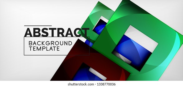 Abstrakte Quadrate geometrischer Hintergrund kann in Cover-Design, Buchdesign, Website-Hintergrund verwendet werden. Vektorgrafik