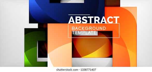 Abstrakte Quadrate geometrischer Hintergrund kann in Cover-Design, Buchdesign, Website-Hintergrund verwendet werden. Vektorgrafik