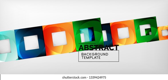 Abstrakte Quadrate geometrischer Hintergrund kann in Cover-Design, Buchdesign, Website-Hintergrund verwendet werden. Vektorgrafik
