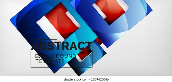 Abstrakte Quadrate geometrischer Hintergrund kann in Cover-Design, Buchdesign, Website-Hintergrund verwendet werden. Vektorgrafik