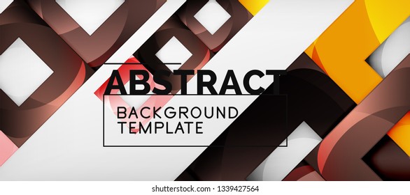 Abstract squares geometric background can be used in cover design, book design, website background. Vector illustration