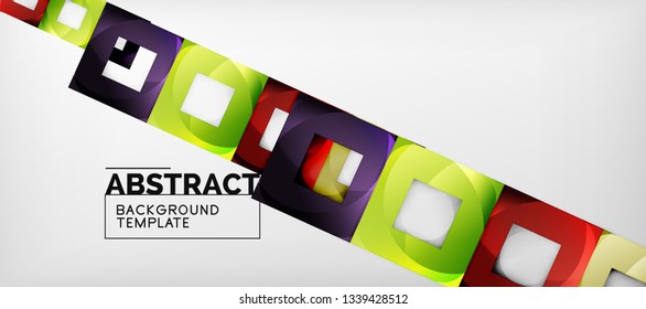 Abstrakte Quadrate geometrischer Hintergrund kann in Cover-Design, Buchdesign, Website-Hintergrund verwendet werden. Vektorgrafik